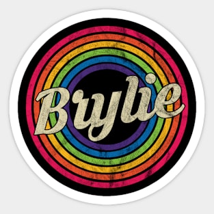 Brylie - Retro Rainbow Faded-Style Sticker